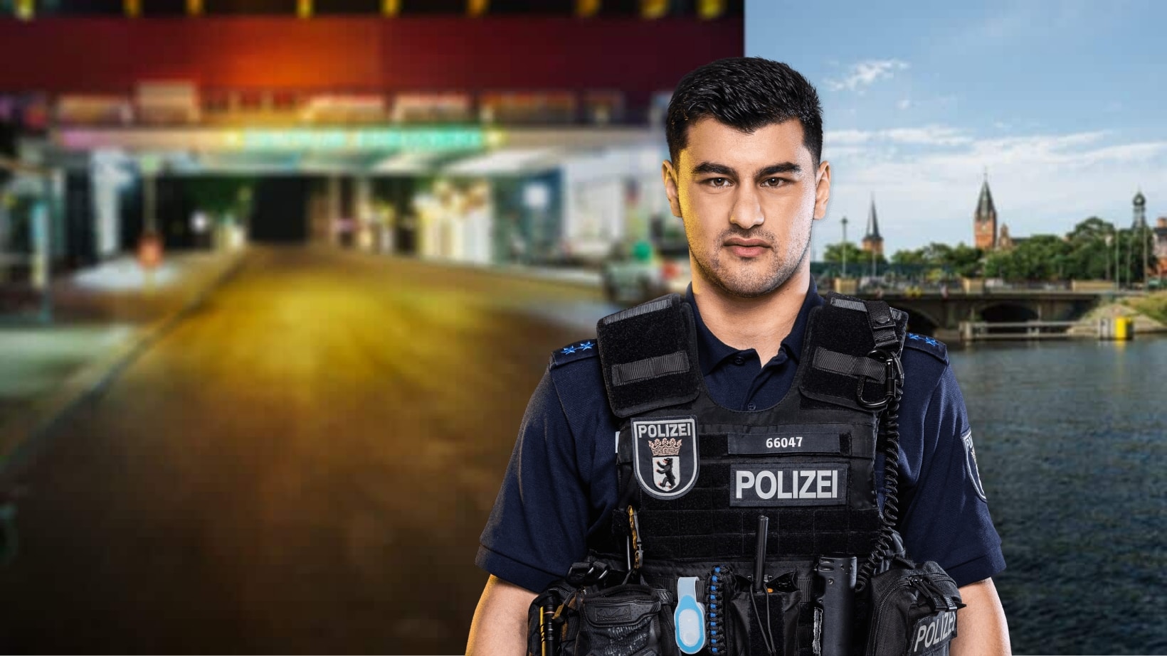 Zweigeteiltes Bild von Berlin