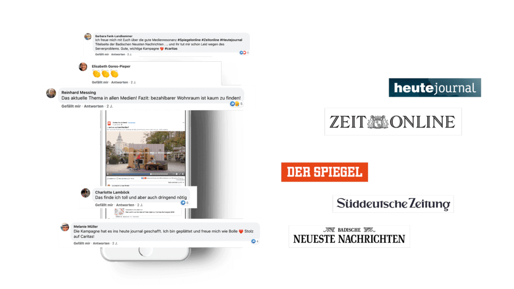 Resonanz und berichtende Medien über die Caritas-Kampagne von glow