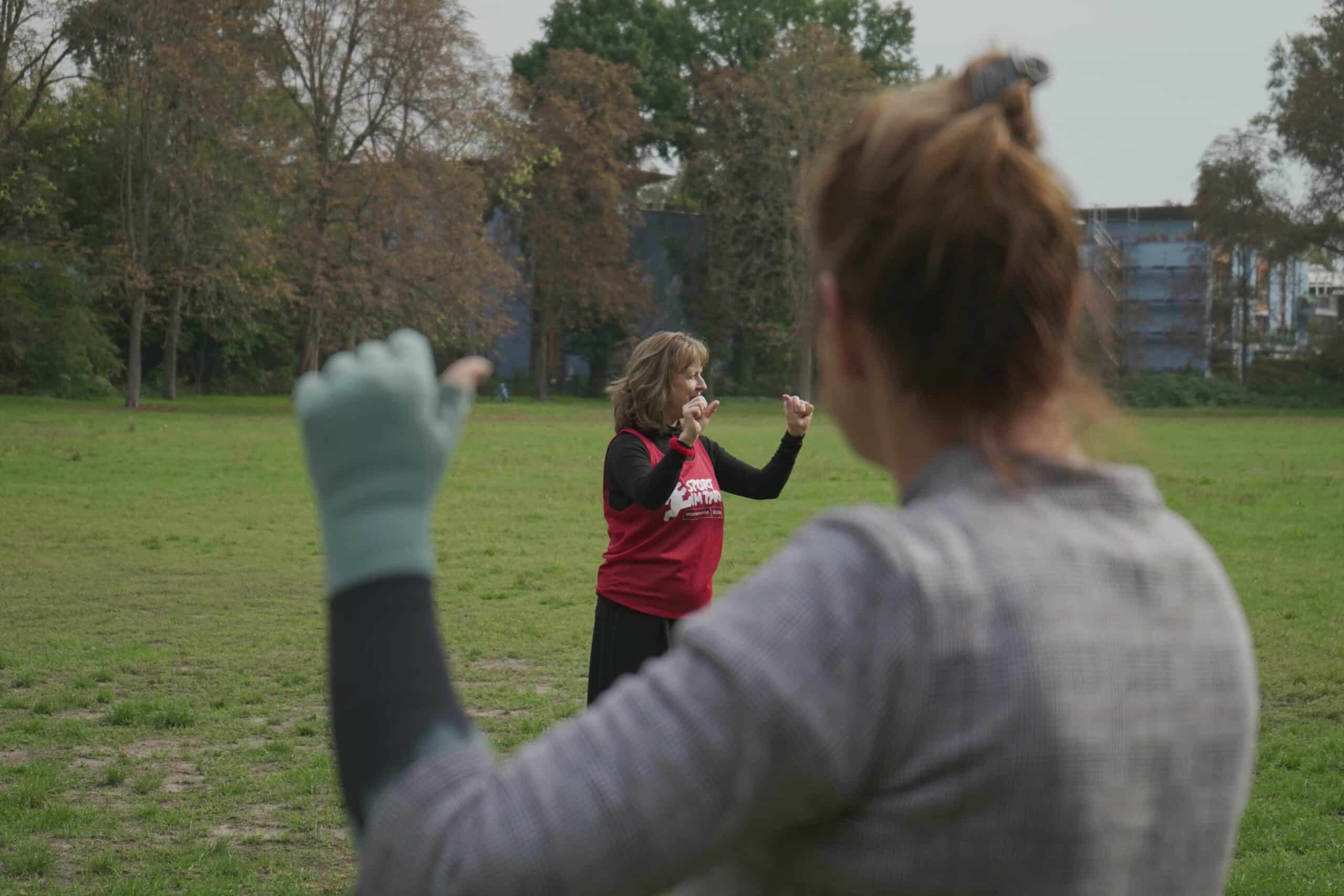 Liveaufnahme von der Veranstaltung "Sport im Park", gesponsert vom Berliner Senats