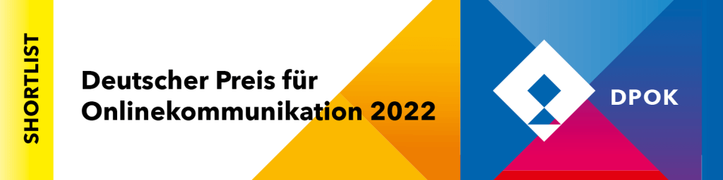 Auszeichnung Deutscher Preis für Onlinekommunikation 2022
