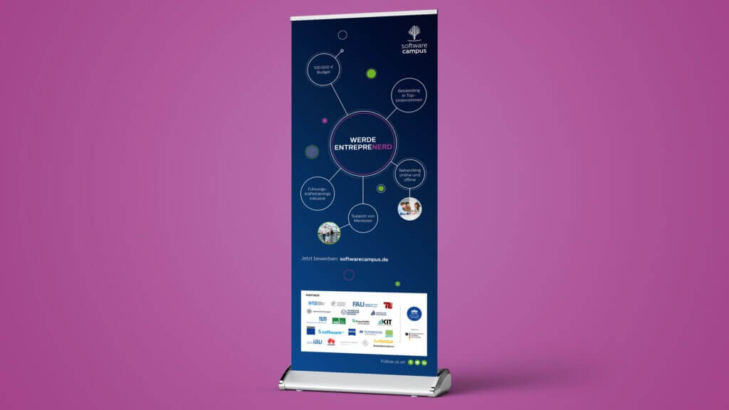 Ein Banner für den Software Campus der BMKW