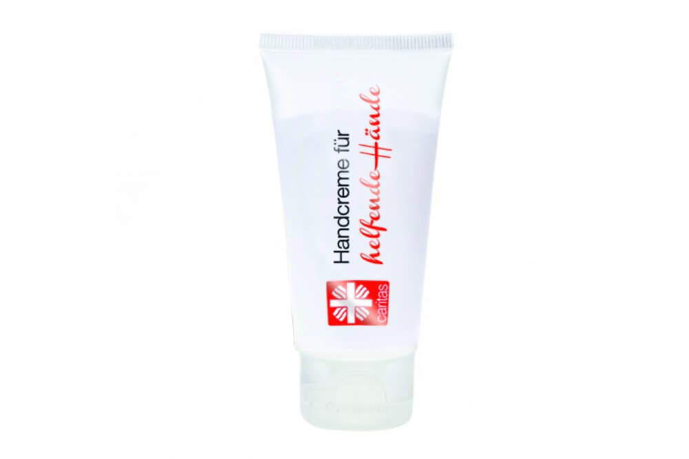 Zu Zwecke der Spendensammlung des Deutschen Caritasverbandes wurde eine Handcreme entwickelt.