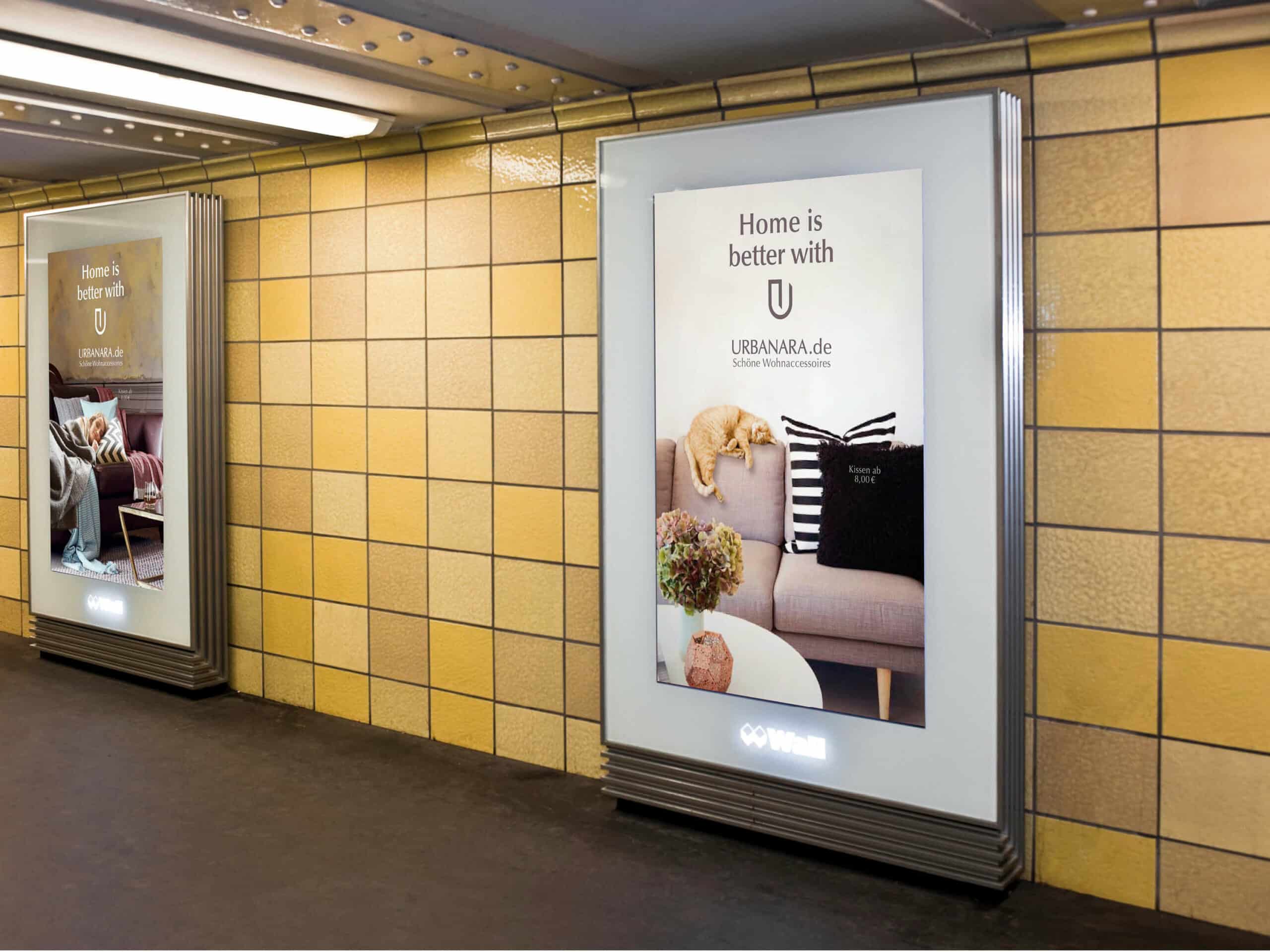 Eine Anzeige über die Markenkampagne "Home is better with U" von Urbanara