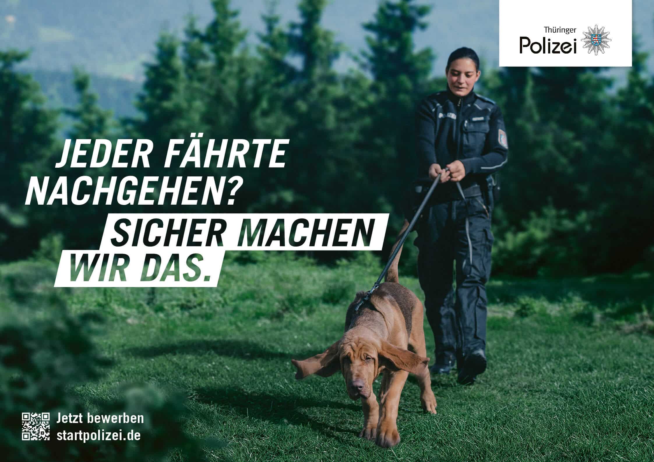 Motiv der Recruitingkampagne der Thüringer Polizei