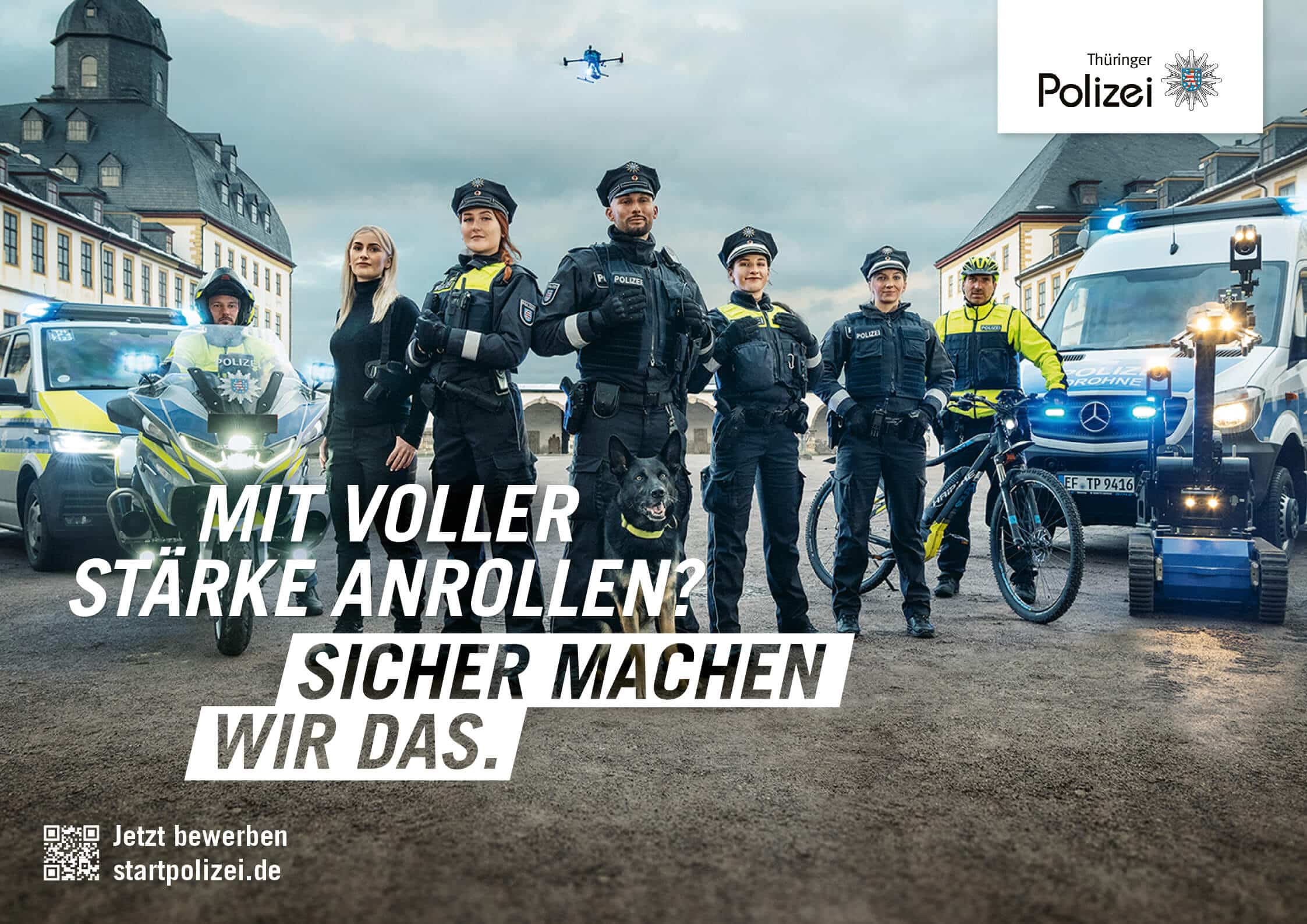 Motiv der Recruitingkampagne der Thüringer Polizei