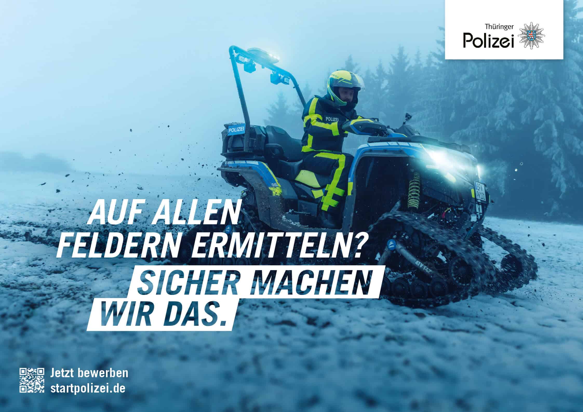 Motiv der Recruitingkampagne der Thüringer Polizei