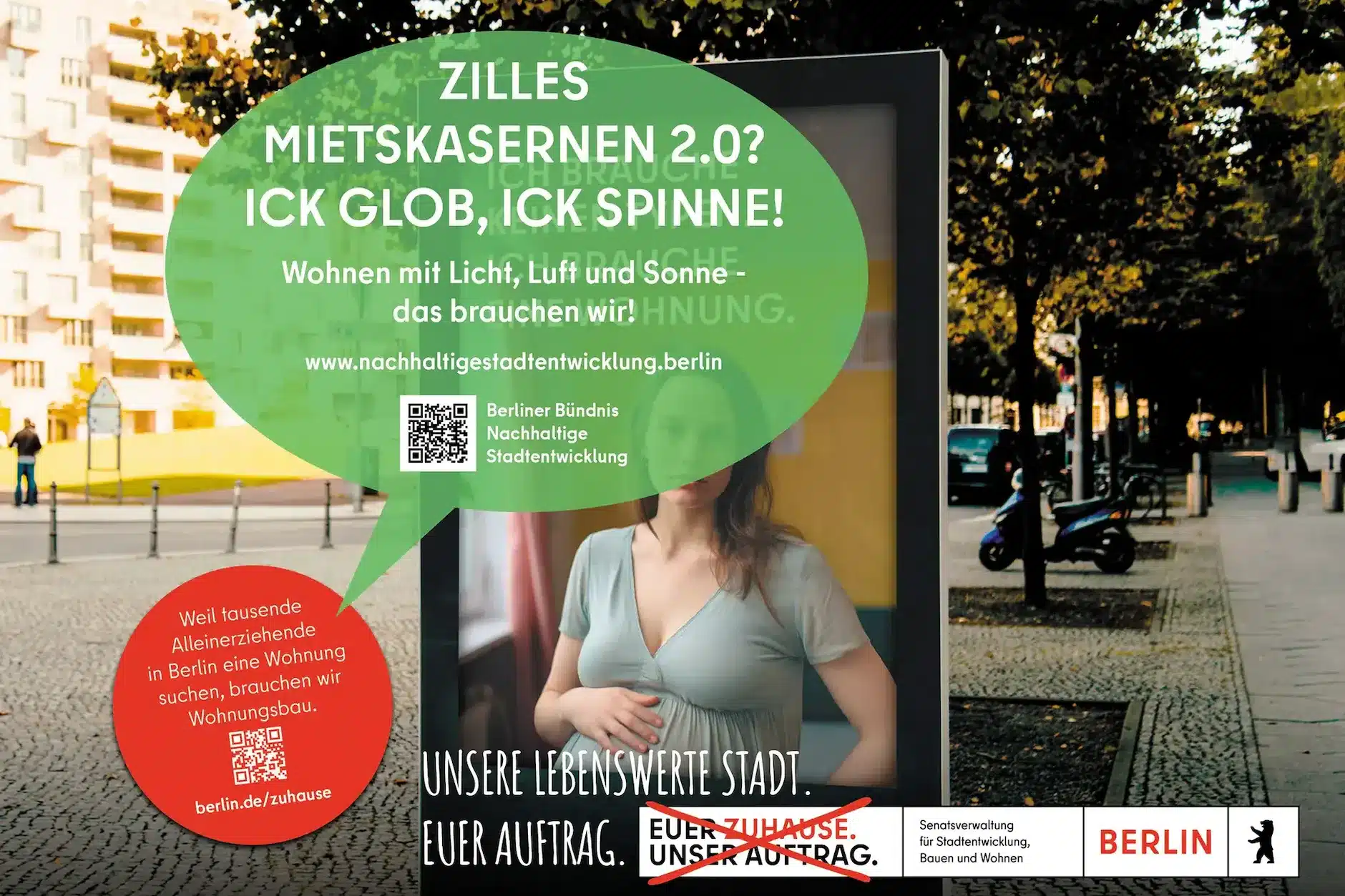 Berliner Bündnis nachhaltige Stadtentwicklung zitiert die Kampagne der SenStadt